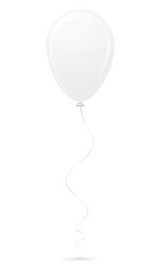 Beyaz Balon vektör çizim
