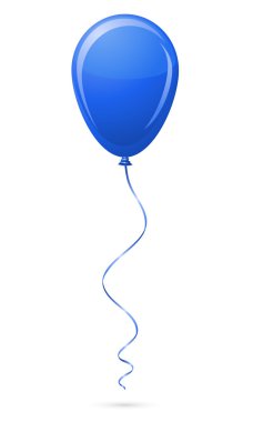 blauwe ballon vectorillustratie