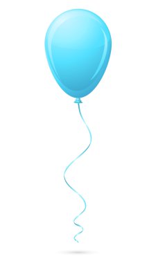 blauwe ballon vectorillustratie