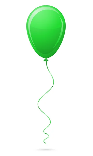 Illustrazione vettoriale palloncino verde — Vettoriale Stock