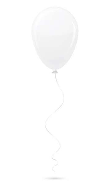 Witte ballon vectorillustratie — Stockvector