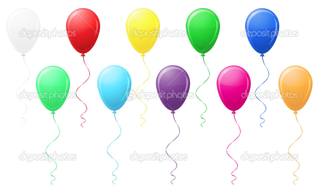 colored balloons vector illustration