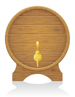 wooden barrel vector illustration clipart