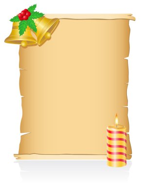 Vintage Noel boş kaydırma vektör çizim