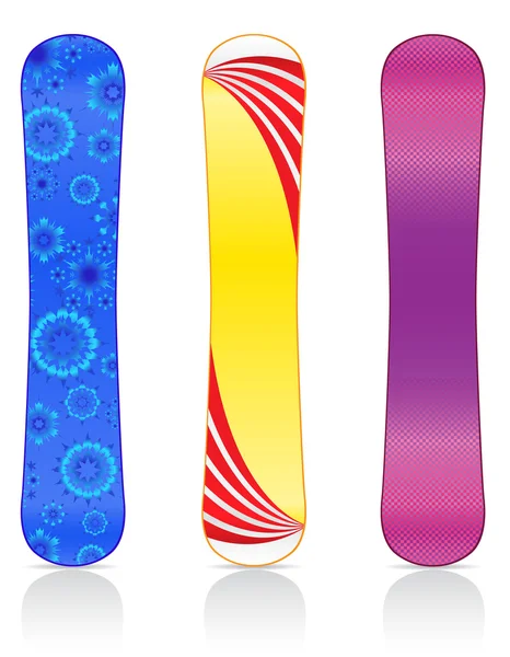 Platen voor snowboarden vectorillustratie — Stockvector