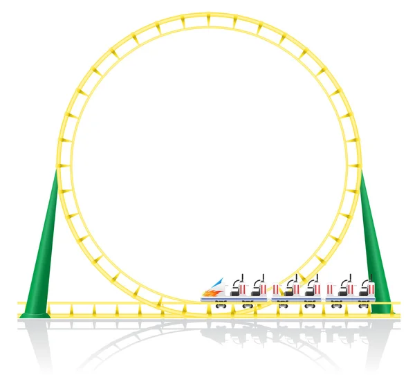 Roller coaster vector illustration — Stock Vector