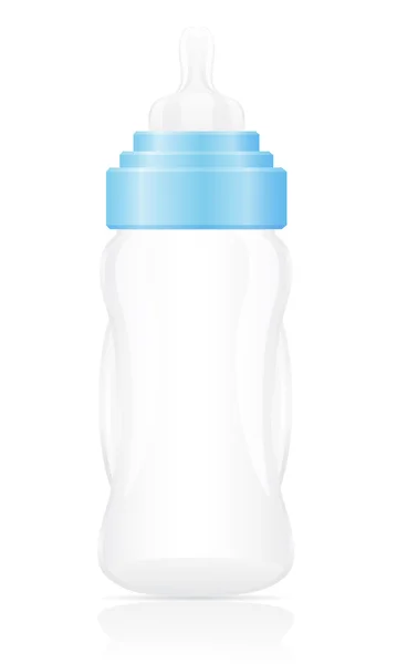 Baby bottle blue vector illustration — Stock Vector