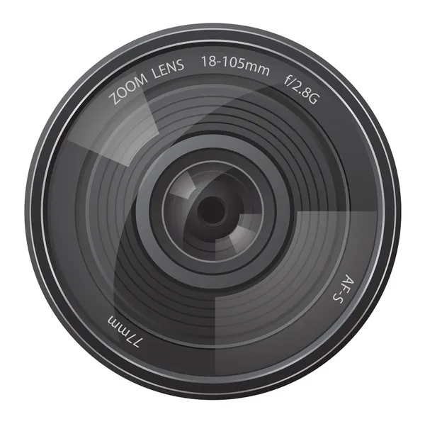 Lens photo camera vector illustration — Stock Vector