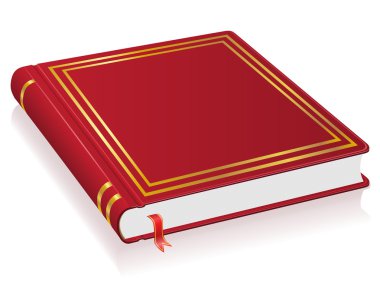 yer işareti vektör çizim ile kırmızı kitap