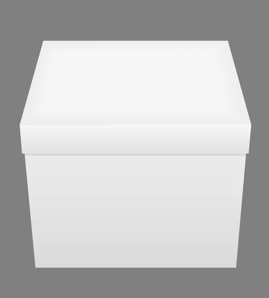 Blanco cerrado caja de embalaje vector ilustración — Vector de stock