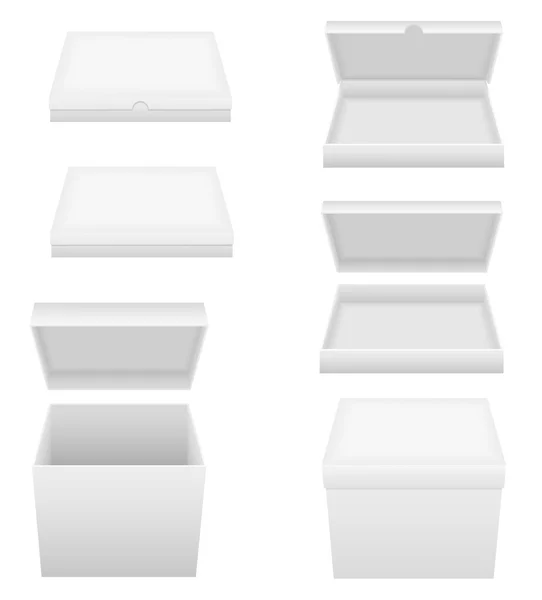 Caixa de embalagem branca ilustração vetorial —  Vetores de Stock