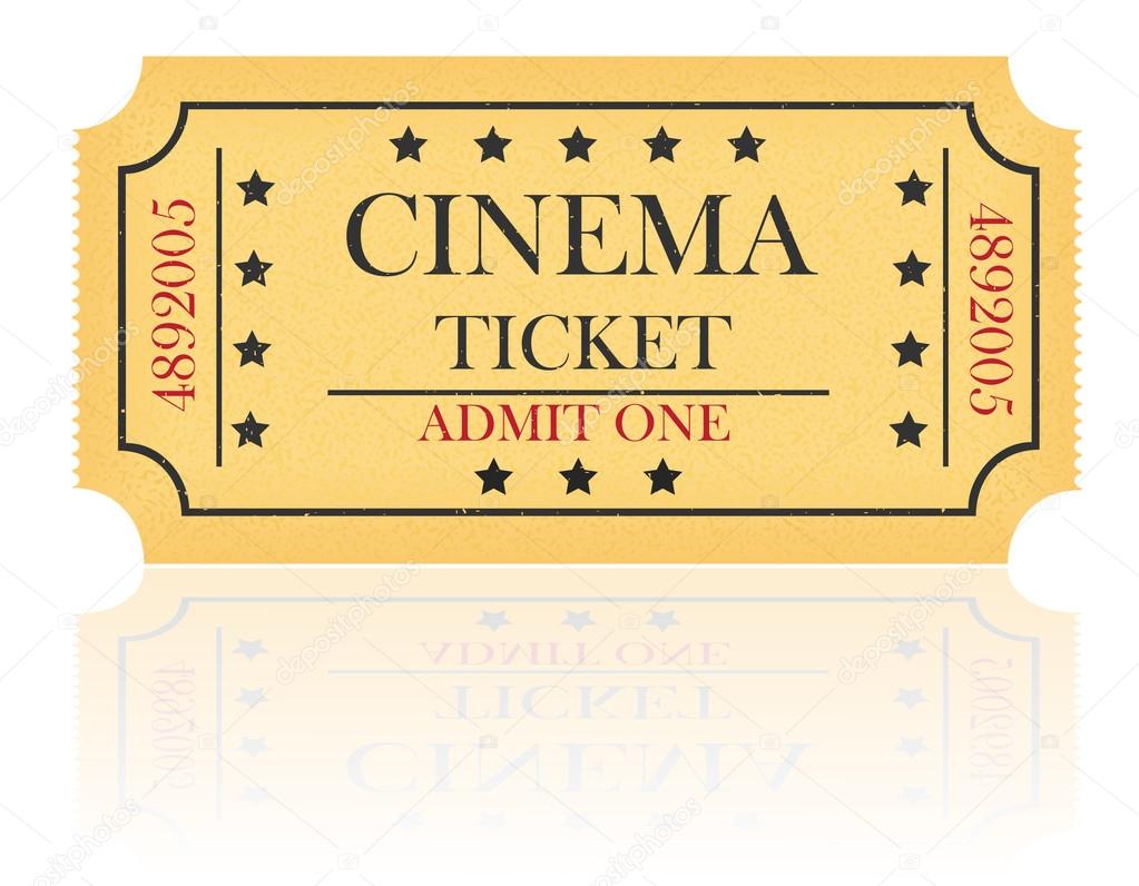 cinema ticket vector illustration