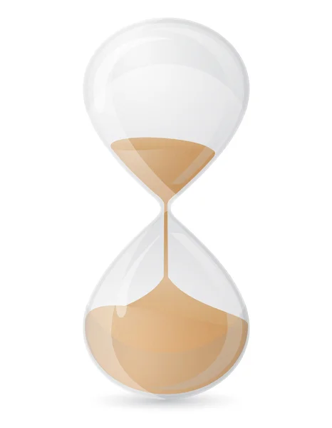 Old retro hourglass vector illustration — Stock Vector