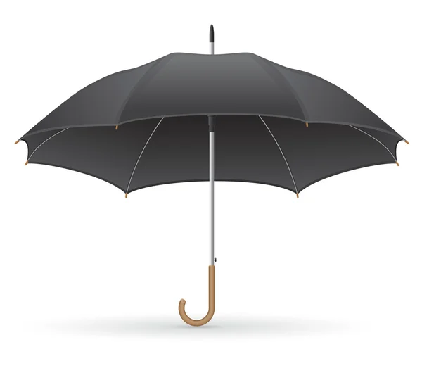 Paraguas negro vector ilustración — Archivo Imágenes Vectoriales