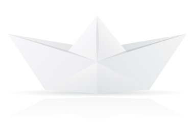 Origami kağıt tekne vektör çizim