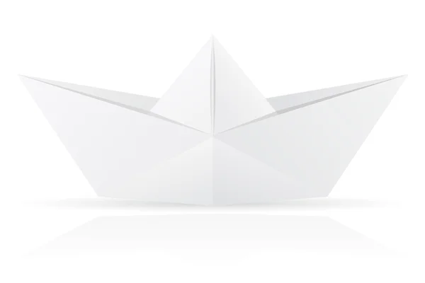 Origami papír člun vektorové ilustrace — Stockový vektor