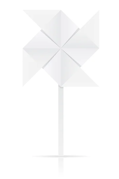 Origami carta mulino a vento vettore illustrazione — Vettoriale Stock