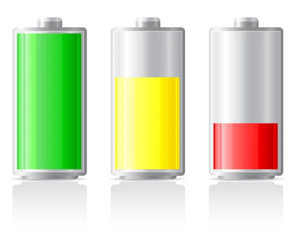 Pictogrammen opladen batterij vectorillustratie — Stockvector