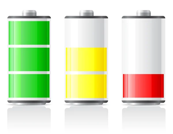 Pictogrammen opladen batterij vectorillustratie — Stockvector