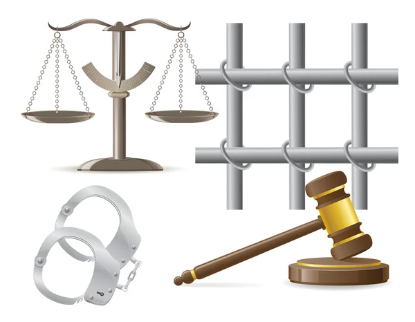 Law icons vector illustration — Stock Vector