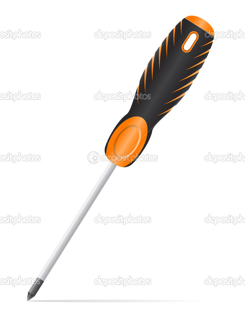 tool screwdriver cross vector illustration