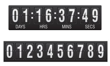 Çetele countdown timer vektör çizim