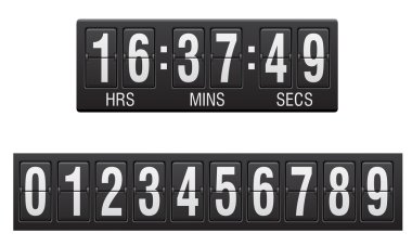 Çetele countdown timer vektör çizim