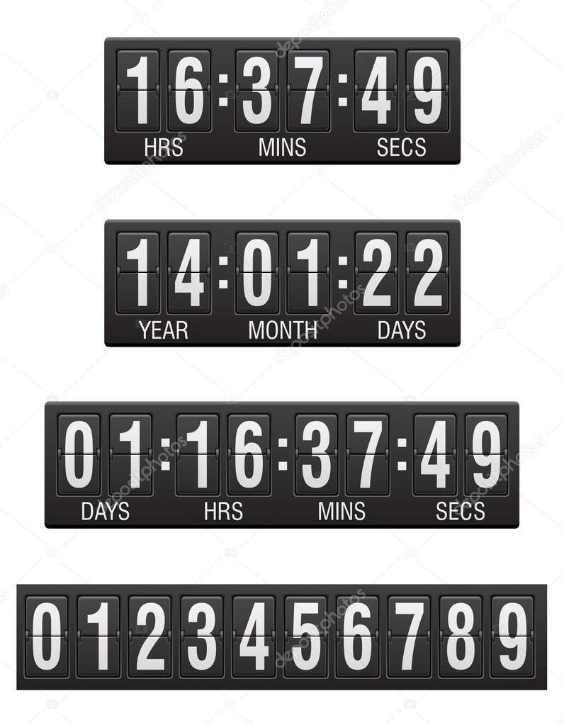 scoreboard countdown timer vector illustration