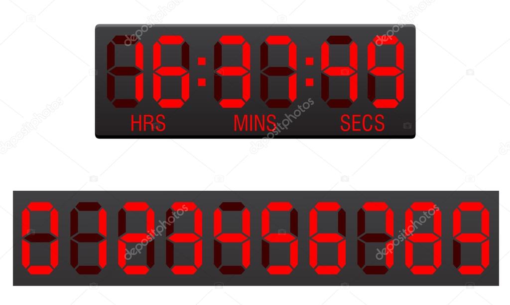 scoreboard digital countdown timer vector illustration