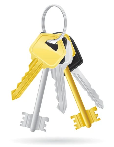 Set keys door lock vector illustration — Stock Vector