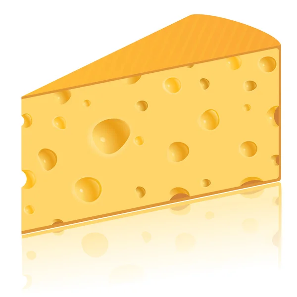 Pezzo di illustrazione vettoriale formaggio — Vettoriale Stock