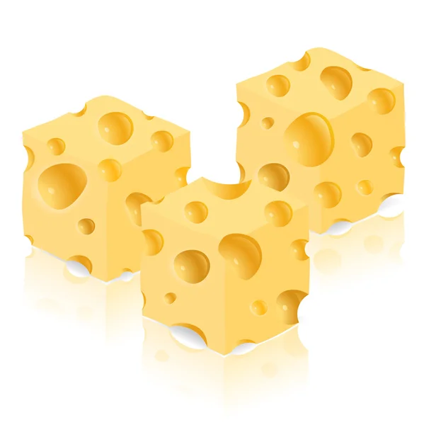 Pezzo di illustrazione vettoriale formaggio — Vettoriale Stock