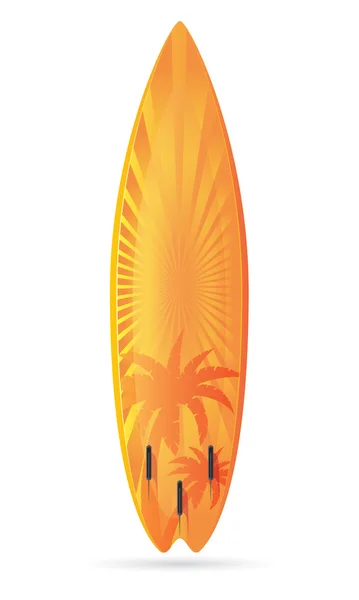 Tavola da surf con illustrazione vettoriale del paesaggio — Vettoriale Stock