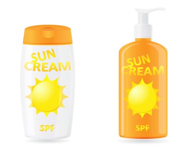 Güneş kremi vektör çizim