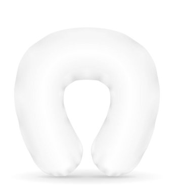 beyaz arkaplanda izole edilmiş taşıyıcı illüstrasyon için seyahat sırasında uyumak üzere yastıklar