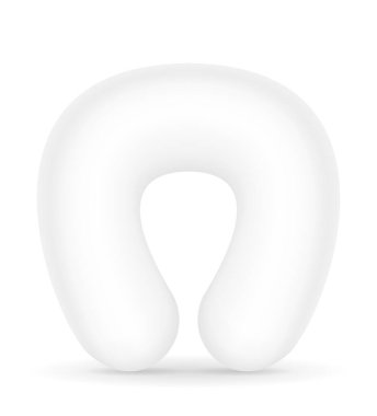 beyaz arkaplanda izole edilmiş taşıyıcı illüstrasyon için seyahat sırasında uyumak üzere yastıklar