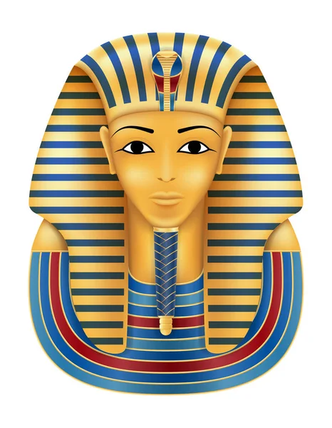 Farao Symbool Van Oude Egypt Vector Illustratie Geïsoleerd Witte Achtergrond — Stockvector