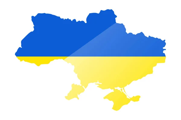 Mapa Ilustração Vetorial Ucraniana Isolada Sobre Fundo Branco — Vetor de Stock