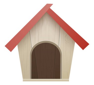 dogouse for dogs made of wood vector illustration vector illustration isolated on white background