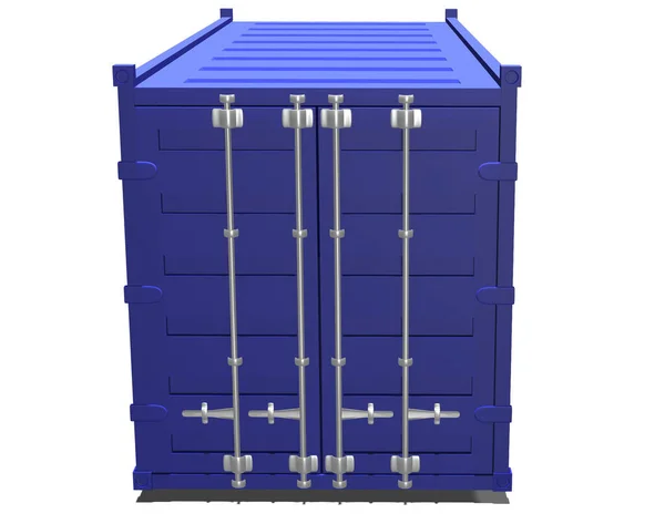 Cargo Container Transport Goods Render Illustration Isolated White Background — Stok fotoğraf