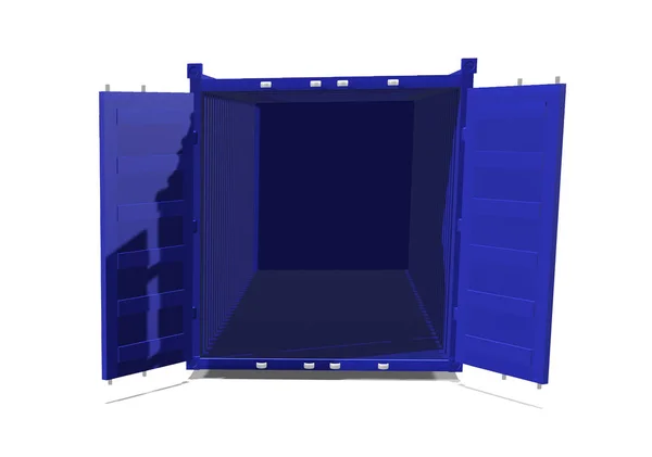 Cargo Container Transport Goods Render Illustration Isolated White Background —  Fotos de Stock