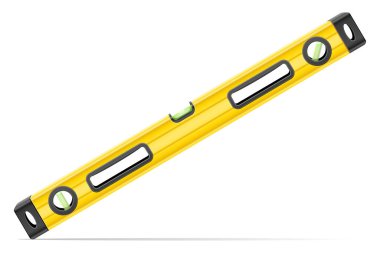 building level measuring device for determining a flat surface vector illustration isolated on white background