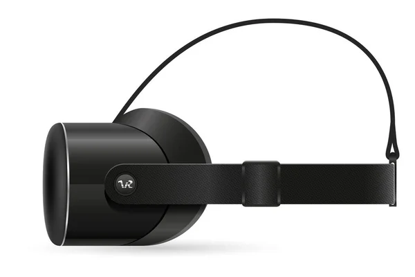 Brille Helmmaske Virtual Reality Vektor Illustration Isoliert Auf Schwarzem Hintergrund — Stockvektor