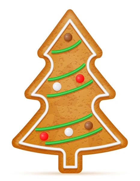 Galletas Pan Jengibre Navidad Para Celebración Año Nuevo Vector Ilustración — Archivo Imágenes Vectoriales