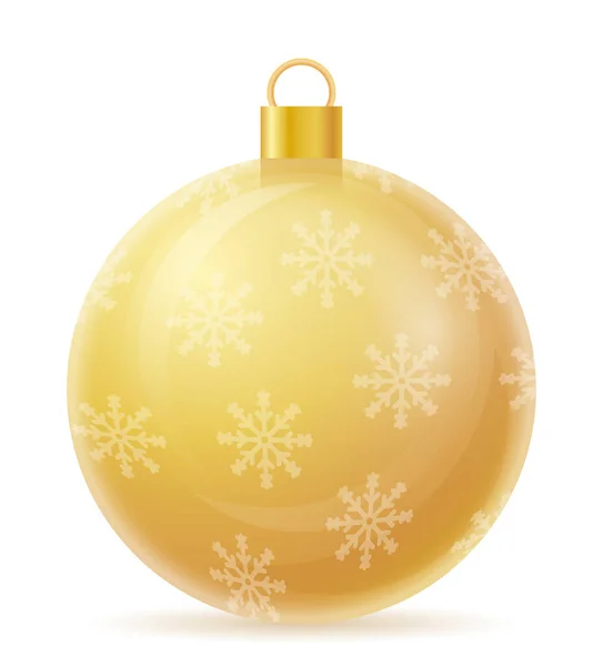 クリスマスと新年の装飾用ガラスボールベクトルイラストは白い背景に隔離され — ストックベクタ
