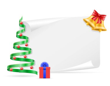 Noel kartı şablonu sancak vektör illüstrasyon arkaplanı