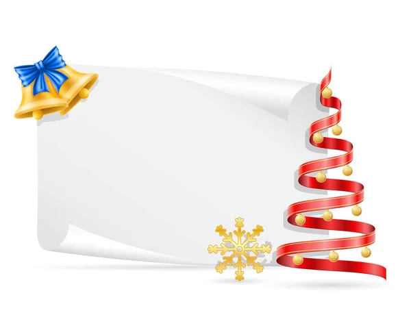 Kerstkaart Sjabloon Banner Vector Illustratie Achtergrond — Stockvector