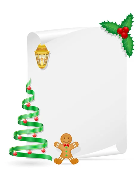 Kerstkaart Sjabloon Banner Vector Illustratie Achtergrond — Stockvector