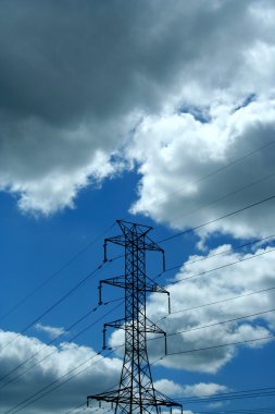 Yüksek tention teller ve mavi kurnaz