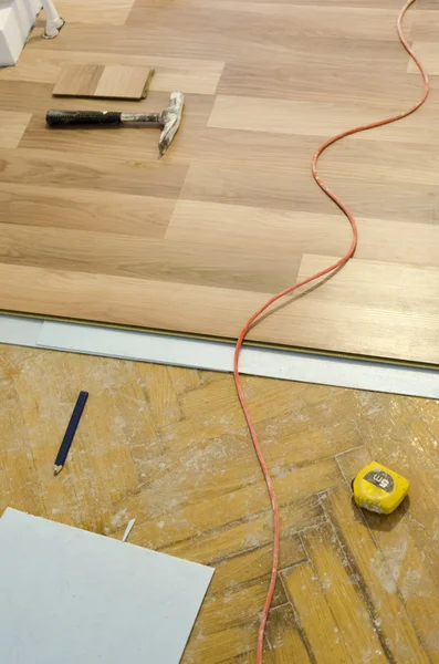 Instalación del piso — Foto de Stock